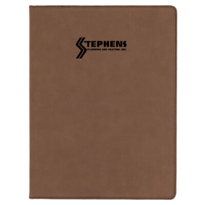 Stephens Plumbing and Heating - Brown Laserable Leatherette Portfolio with Notepad Thumbnail