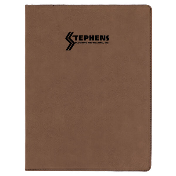 Stephens Plumbing and Heating - Brown Laserable Leatherette Portfolio with Notepad Thumbnail